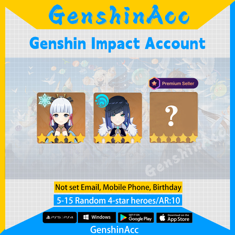 [NA] Ayaka Yelan Random five star hero | 3 Five-star heroes | AR10 | Random 5-10 four-star heroes | Not bound to mailbox and mobile phone