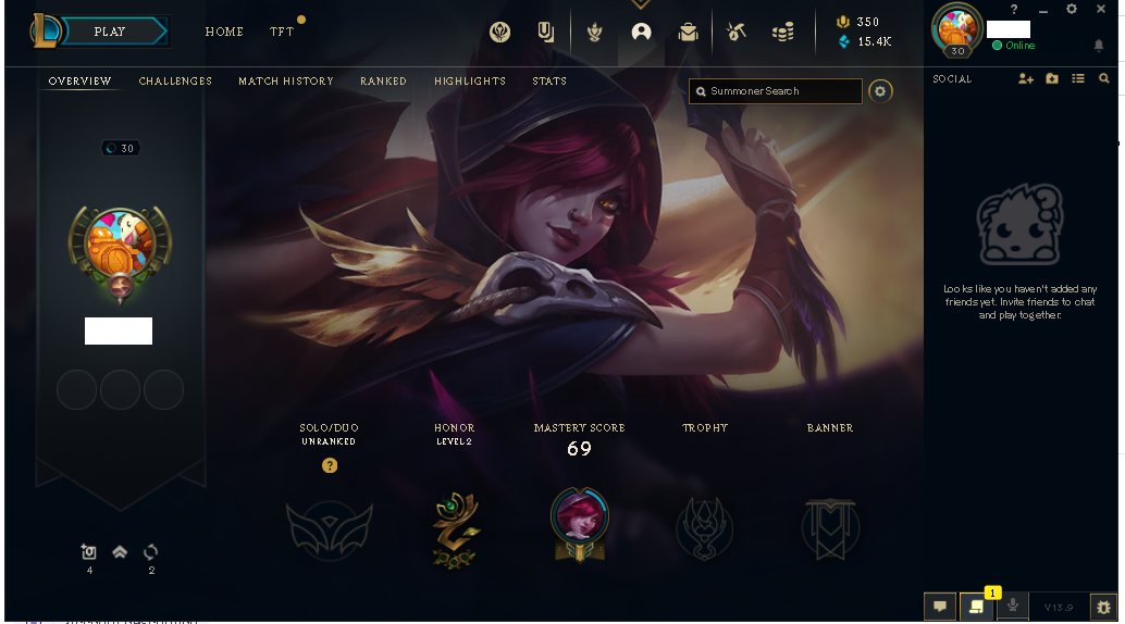fresh unranked account / handmade 