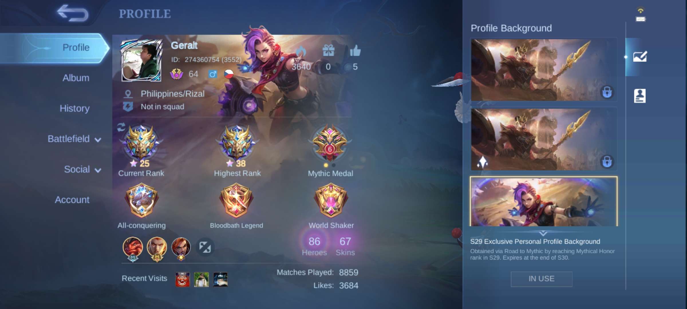 Mobile Legends Account
