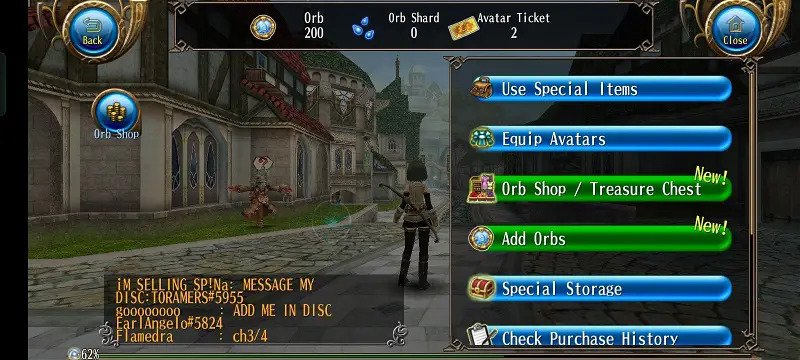 LIMITED 200 ORB ACCOUNT  ENGLISH SERVER