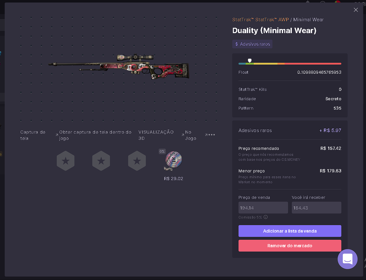StatTrak™ AWP | Duality (Minimal Wear)