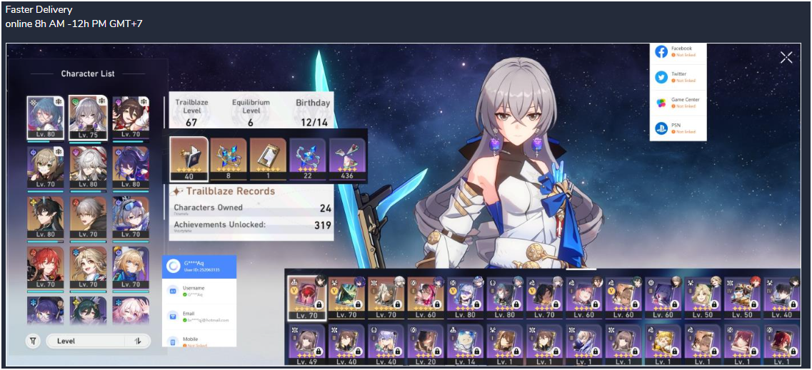 Bronya Jing Yuan SIG Seele Dan Heng IL WolfE1 Himeko Yanqig AR67 
