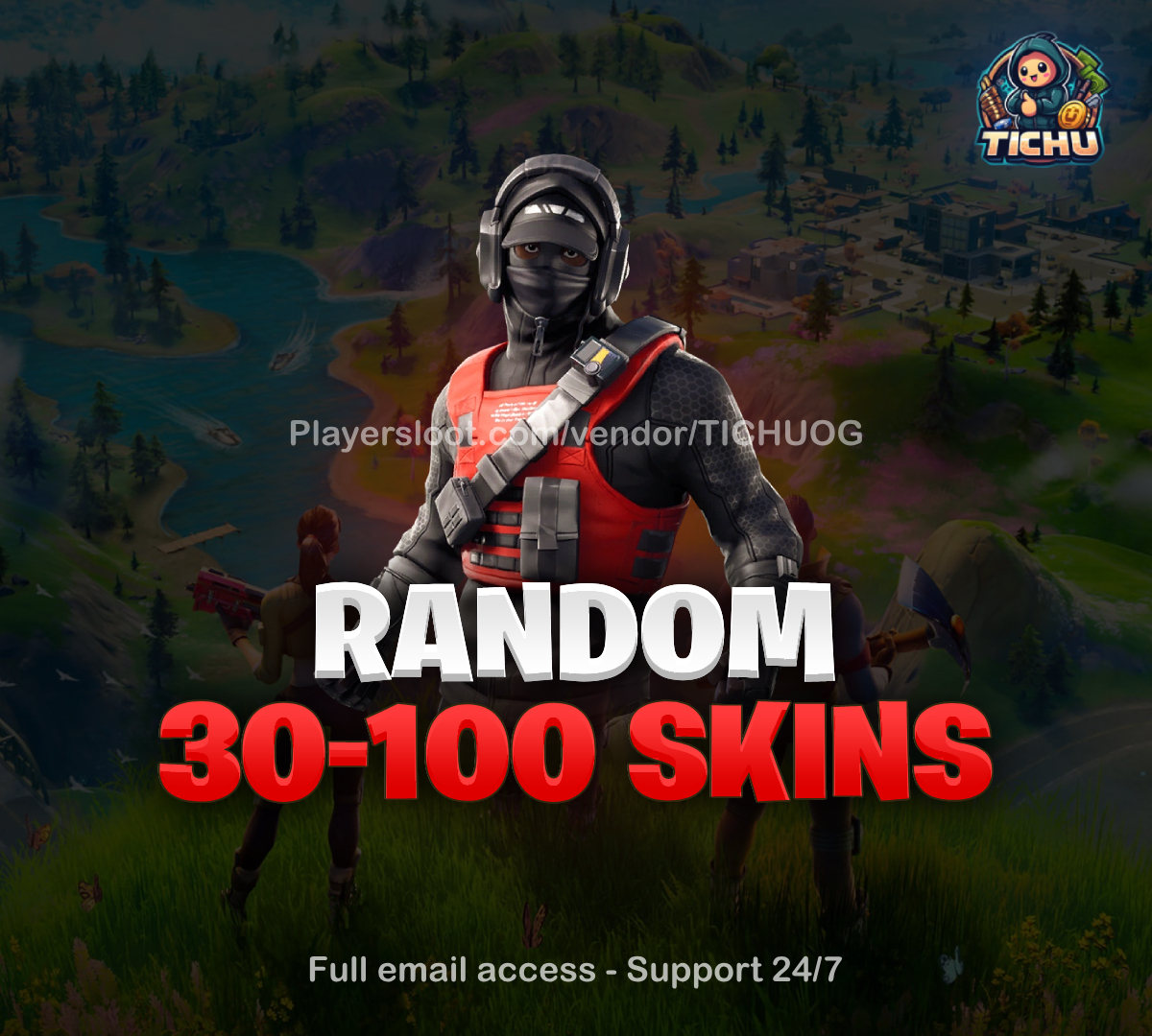 🎲 Random 30-100 Skins Account ✨Full Email Access