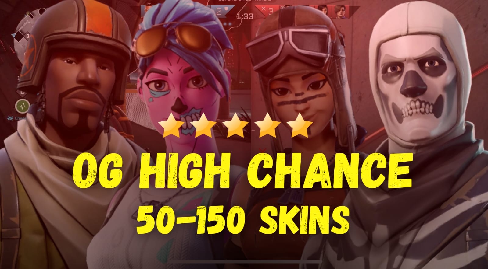 |PC/PSN/XBOX] +50 Skins with Renegade Raider, Ghoul Trooper, Black Knight , Glow or Other Skins .