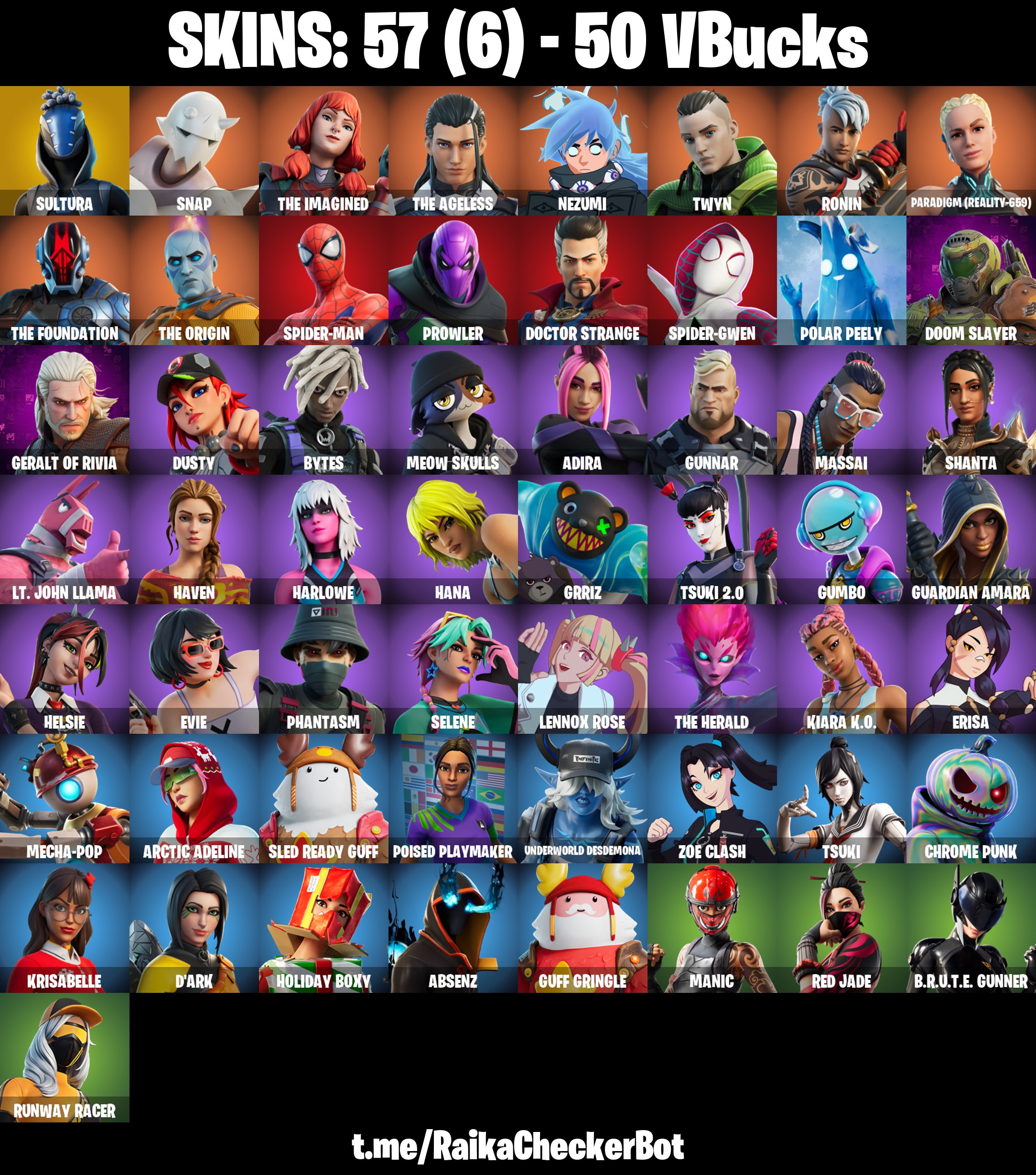 [PC/PSN/XBOX] 57 SKINS 🔥 REAPER 🔥 ABSENZ 🔥 CHROME PUNK 🔥 SULTURA