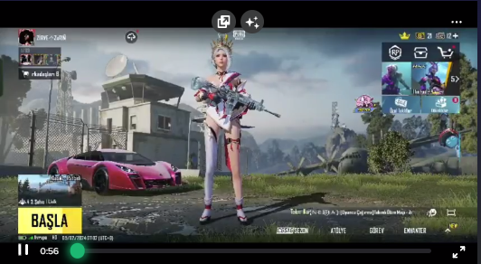 Ghost Rosa Sport Car - M4 Glacier 5 LeveL ✅ 10x Upgradeable Gun ( Groza Styx 2 LvL - M762 Pony 3 LvL) ✅ With Mail
